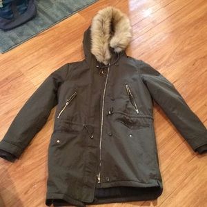 Faux fur winter coat